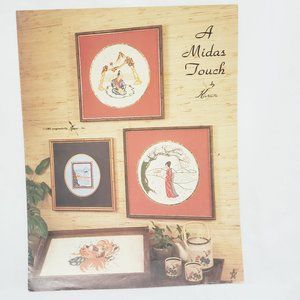 A Midas Touch Oriental Man Woman Lake by Karen Cross Stitch 1981 Goldfish